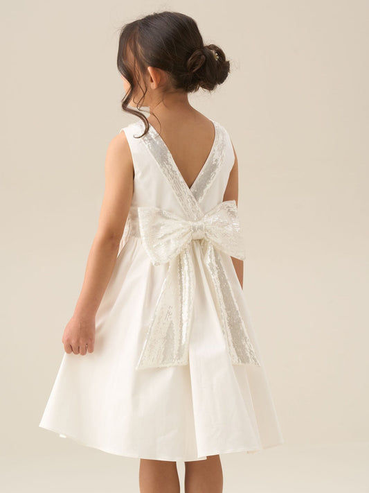 Dsiney Kidz - Angel & Rocket White Cassidy Ivory Sequin Bow Dress image 2