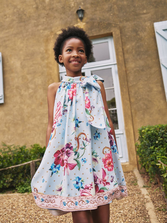Dsiney Kidz - Angel & Rocket Blue Amelia White Bow Swing Dress image 2