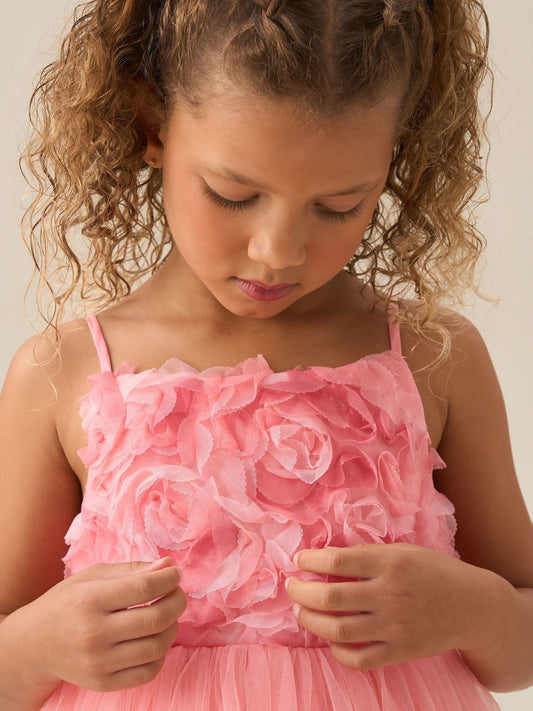 Dsiney Kidz - Angel & Rocket Pink Rosie Embellished Flower Dress image 2