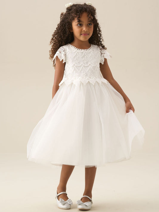 Dsiney Kidz - Angel & Rocket White Lucy Lace Ivory Dress image 2