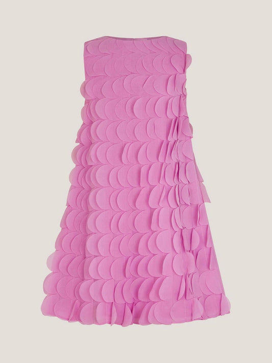 Monsoon Pink Jazzy Scallop Frill Shift Dress image 2