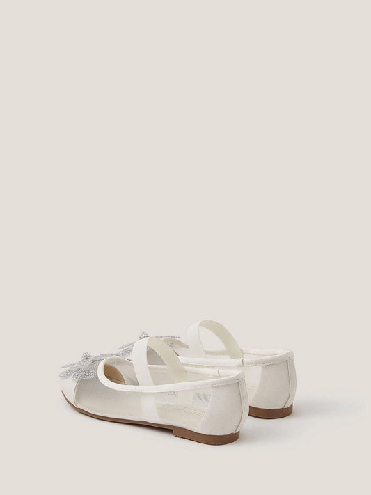 Monsoon Natural Butterfly Mesh Ballet Flats image 2