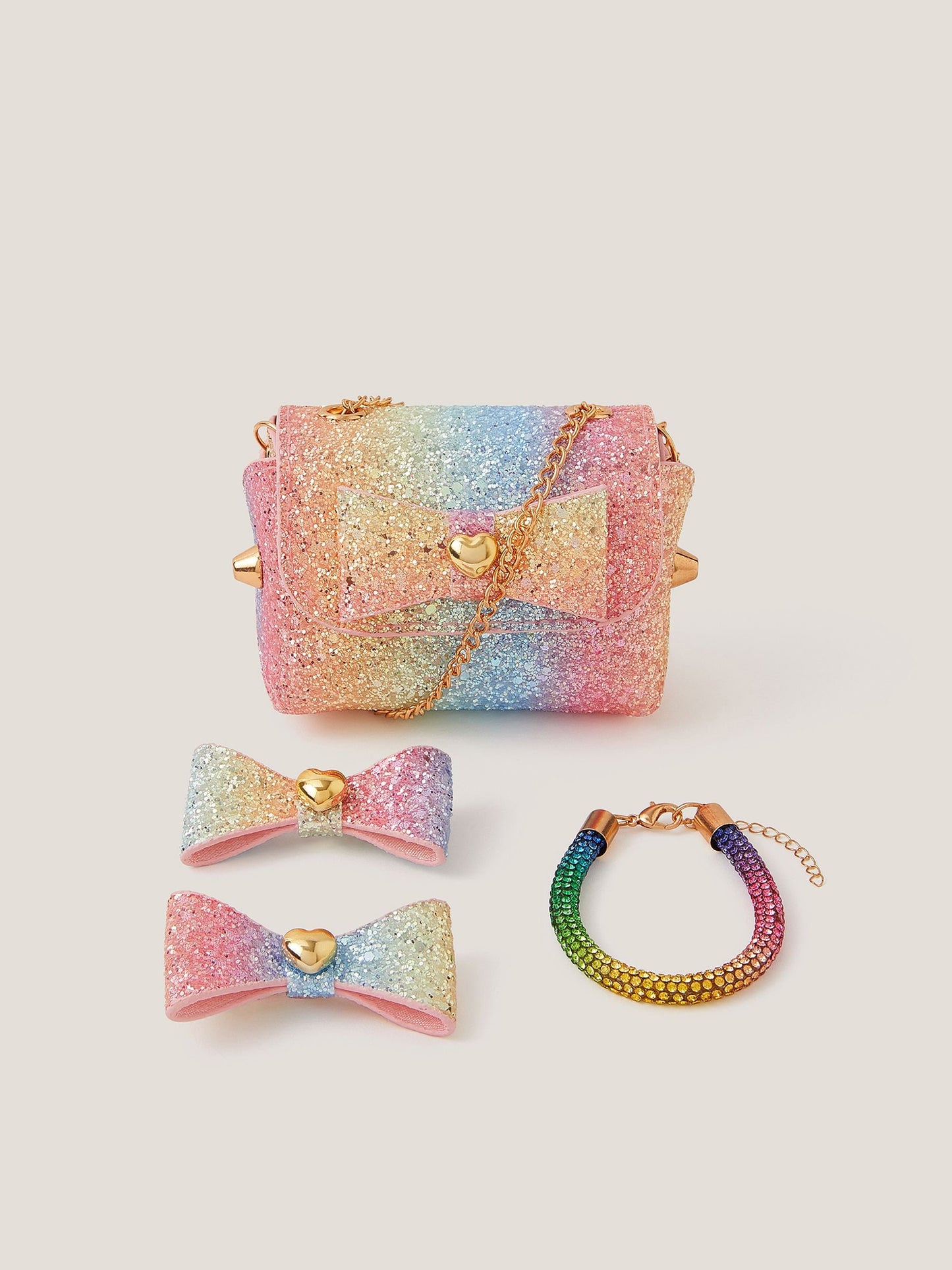 Monsoon Pink Super Glitz Bag & Accessories Set image 1