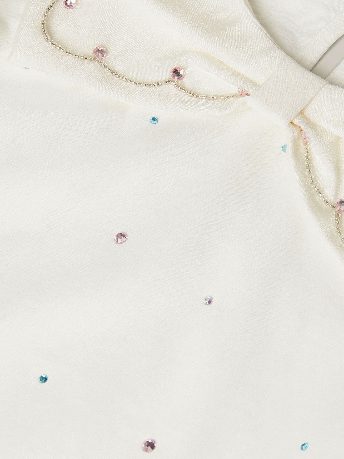 Monsoon Cream Bow Collar Rhinestone Top image 4