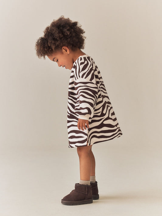 Dsiney Kidz - Zebra Print Long Sleeve Sweat Dress (3mths-7yrs) image 2