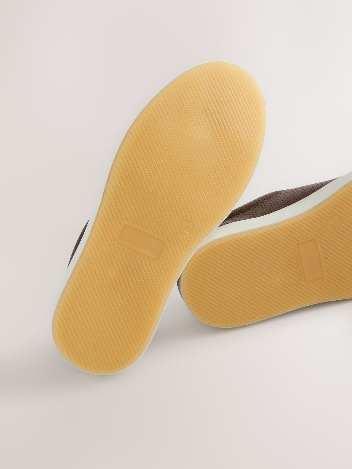 Tan Brown Lace-Up Smart Trainers image 5