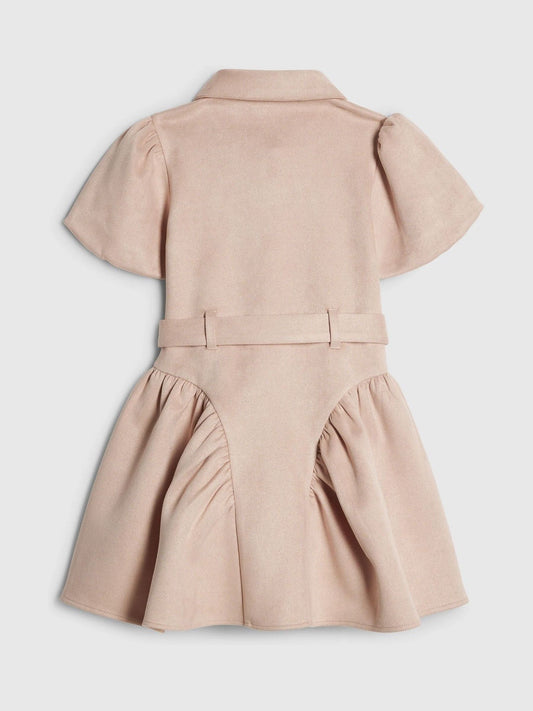 River Island Pink Suedette Prom Dress image 2