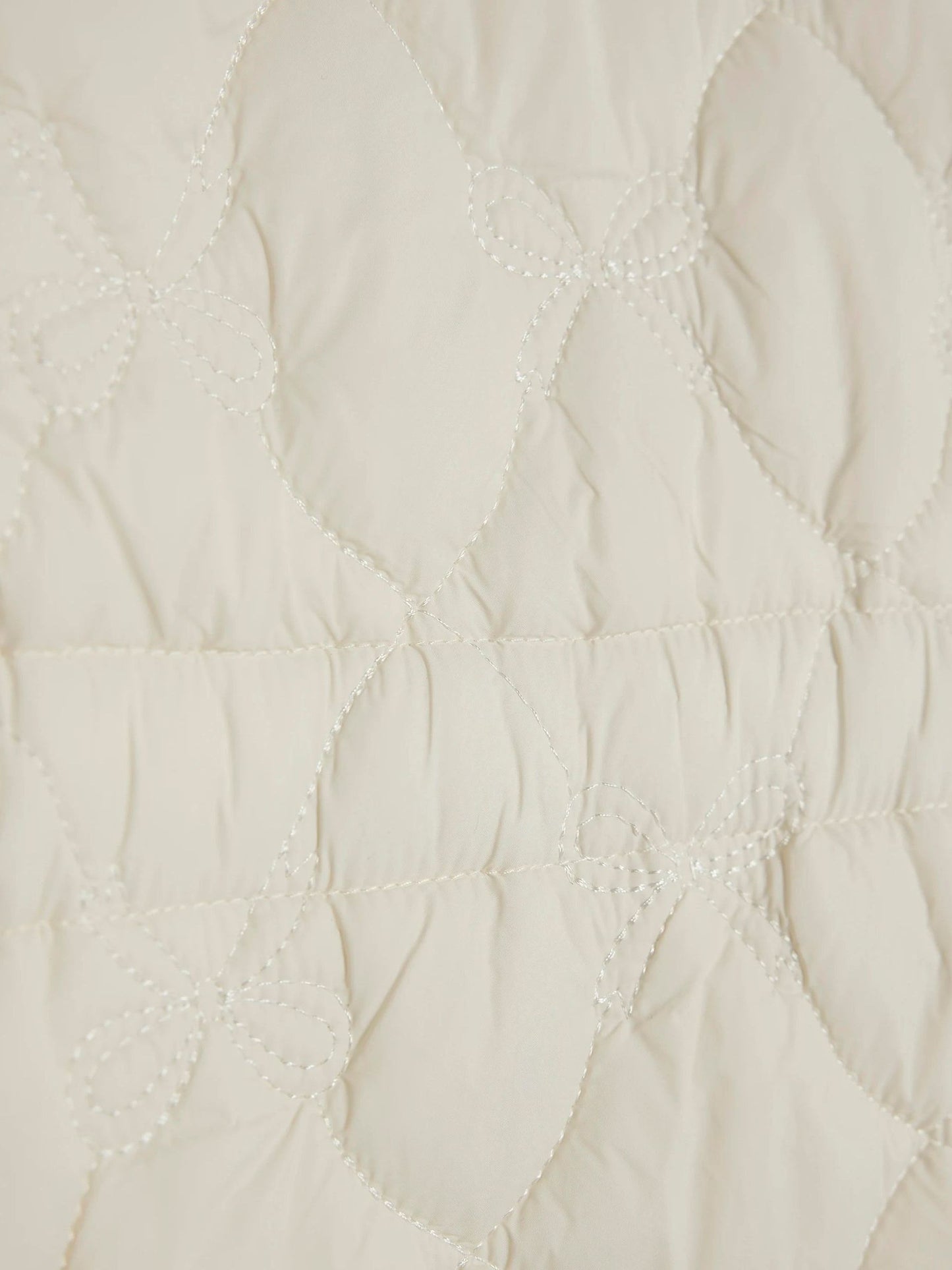 River Island Cream Quilted Padded Collared Jacket image 4