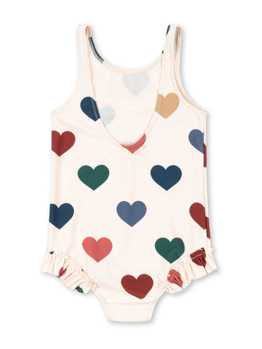 Dsiney Kidz - Konges Sløjd Cream Manuca Heart Print Swimsuit image 2