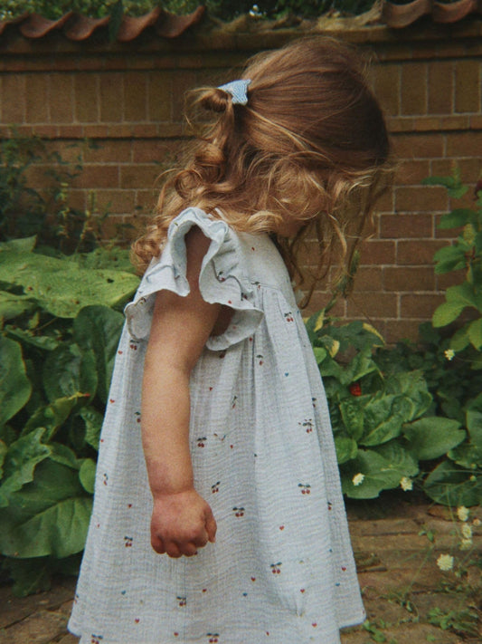 Dsiney Kidz - Konges Sløjd Blue Coco Ditsy Floral Print Ruffle Sleeve Dress image 2