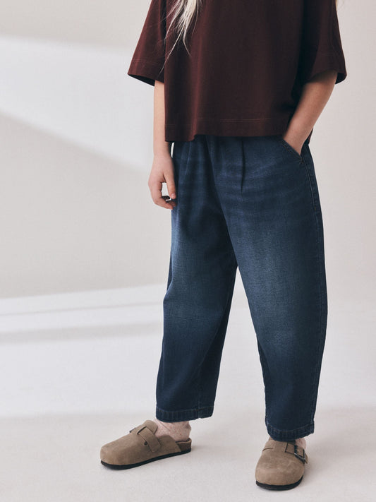 Dsiney Kidz - Dark Wash Jersey Denim Baggy Loose Fit Jeans (3-16yrs) image 2