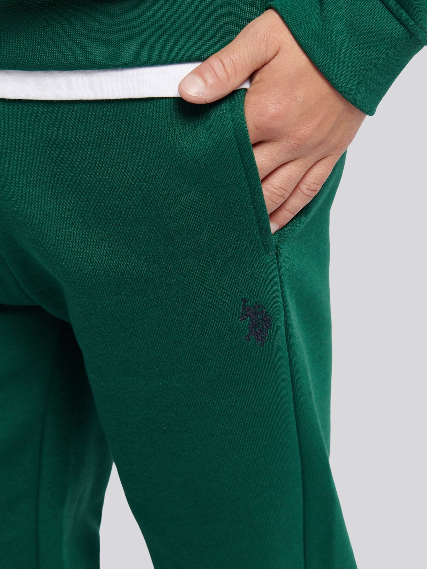 Dsiney Kidz - U.S. Polo Assn Green Double Horsemen Hoodie & Joggers Set image 6