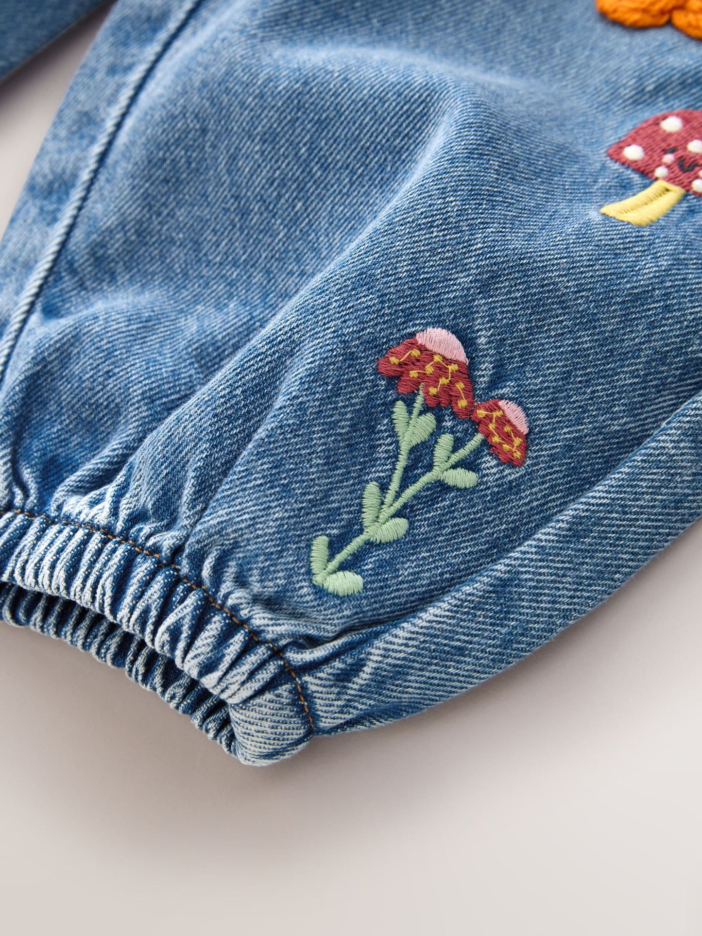 Dsiney Kidz - Mushroom/ Floral Embroidered Barrel Jeans (3mths-7yrs) image 8
