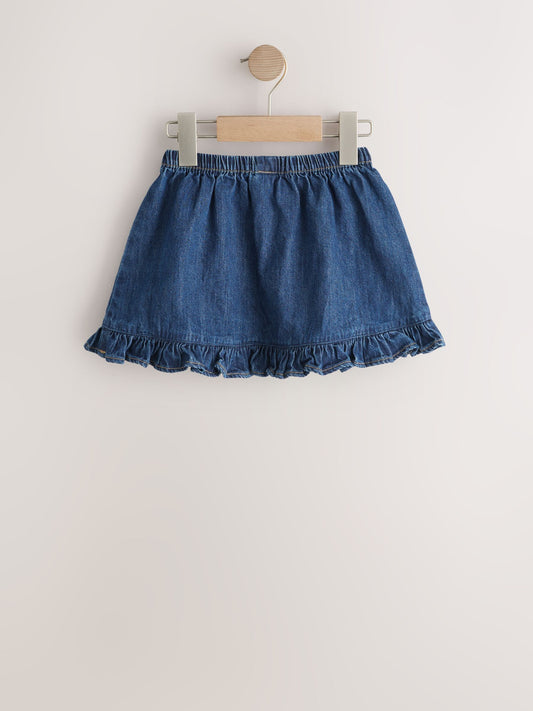 Dsiney Kidz - Dark Blue Denim Frill Hem Skirt (3mths-7yrs) image 2