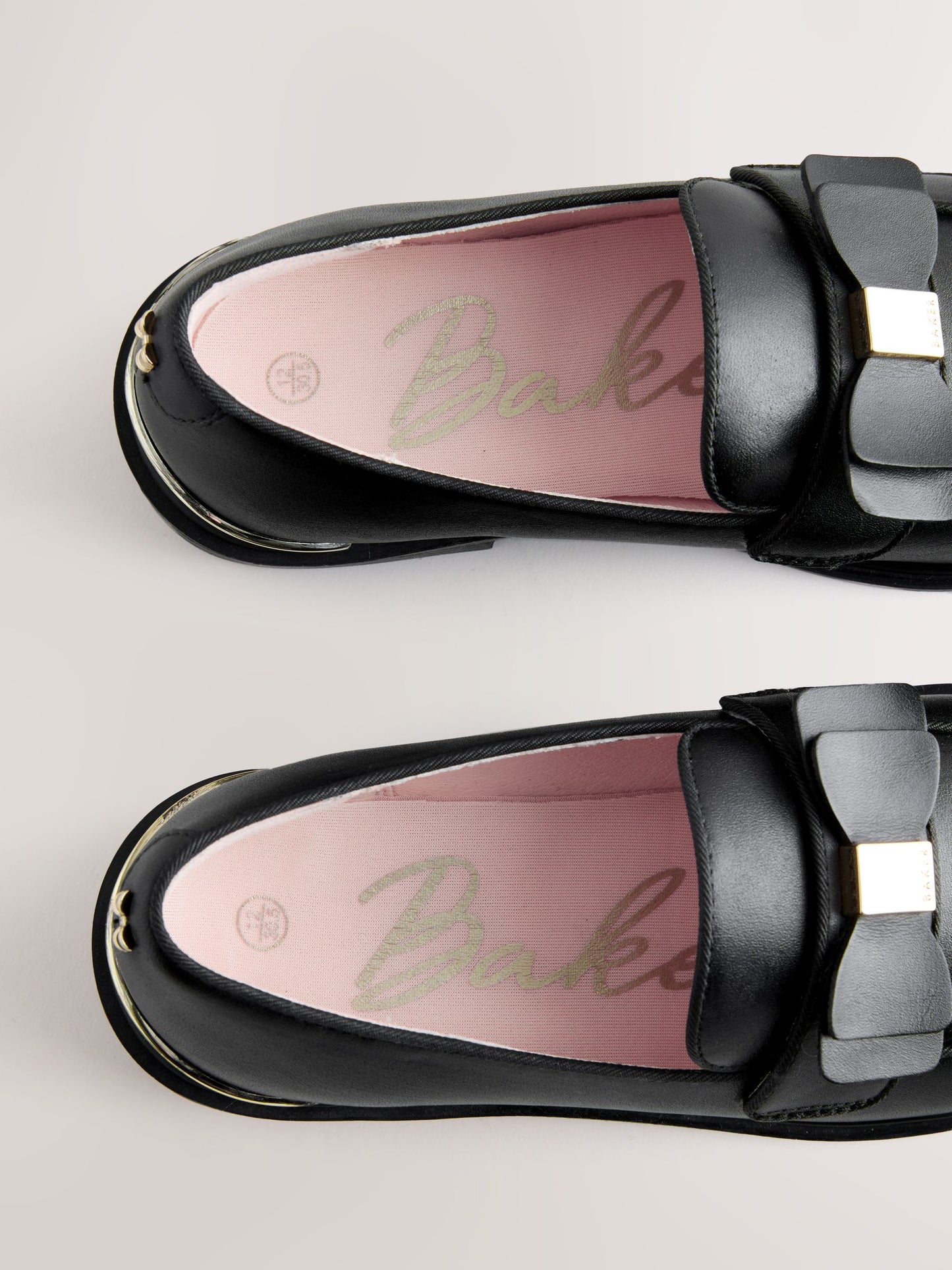 Baker by Ted Baker Back to School Slim Bow Black Loafers image 6