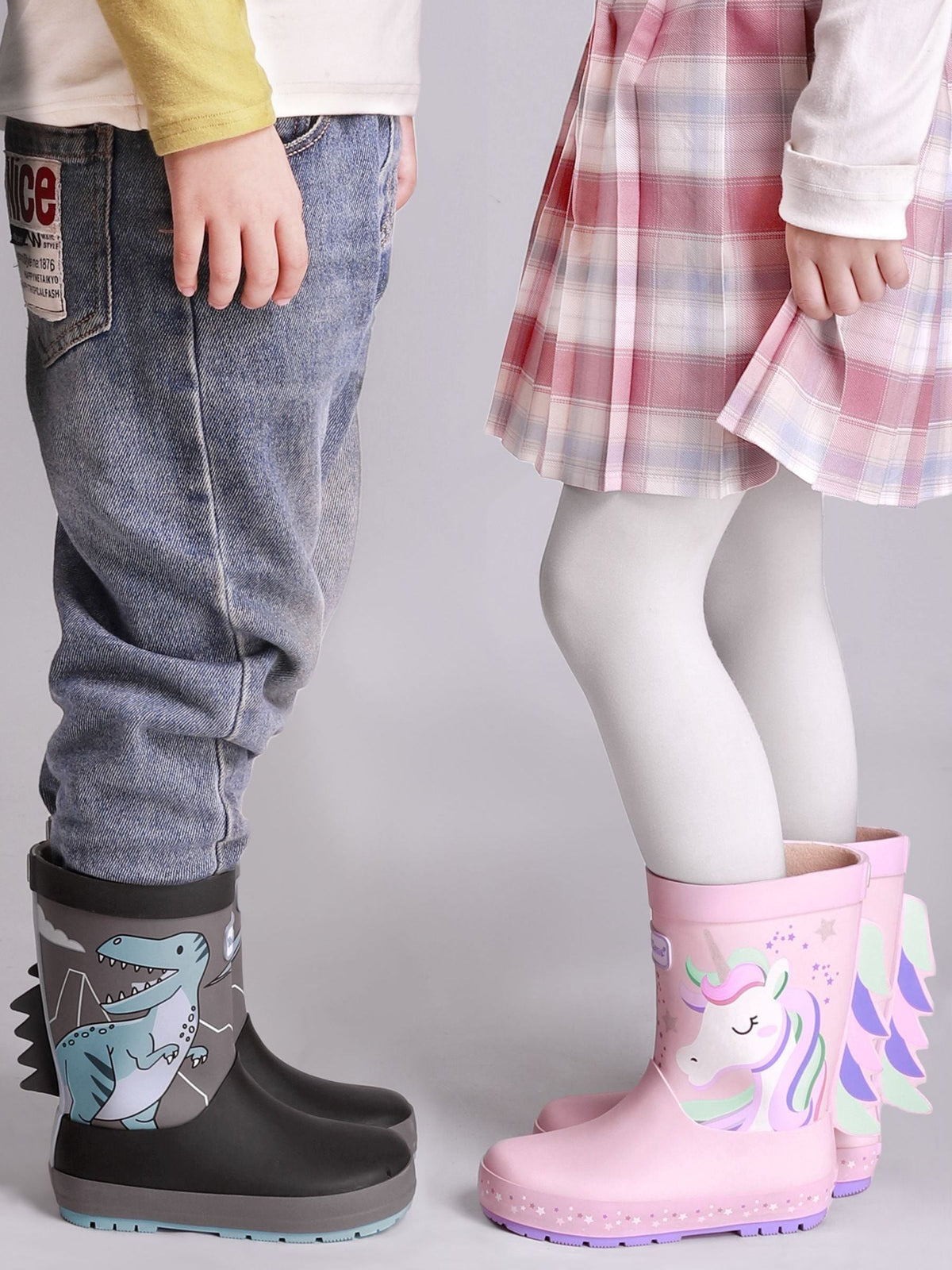 Toezone Grey Dinosaur Waterproof Wellies image 6
