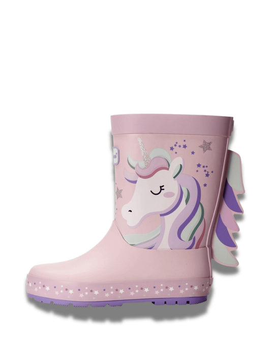 Toezone Pink Unicorn Waterproof Wellies image 2