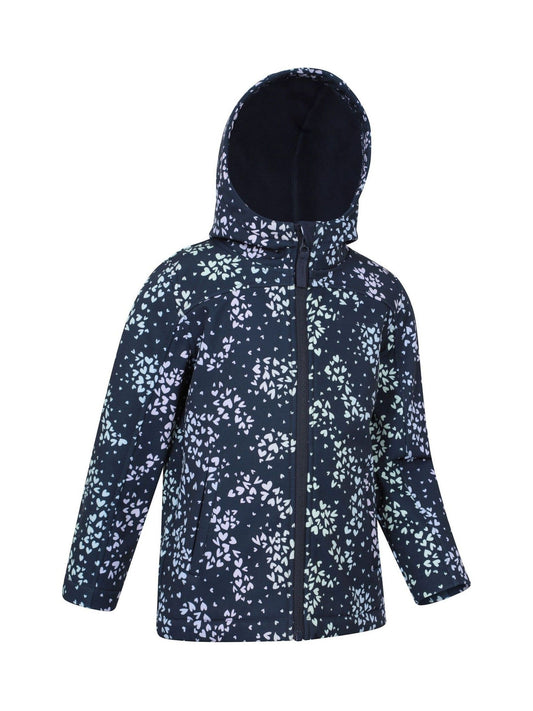 Dsiney Kidz - Mountain Warehouse Dark Blue Exodus Kids Printed Water-Resistant Softshell Jacket image 2