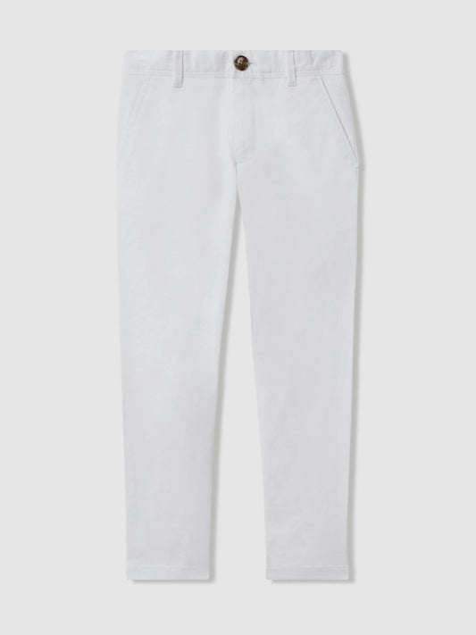 Reiss White Pitch 9-13 yrs Slim Fit Casual Chinos image 2