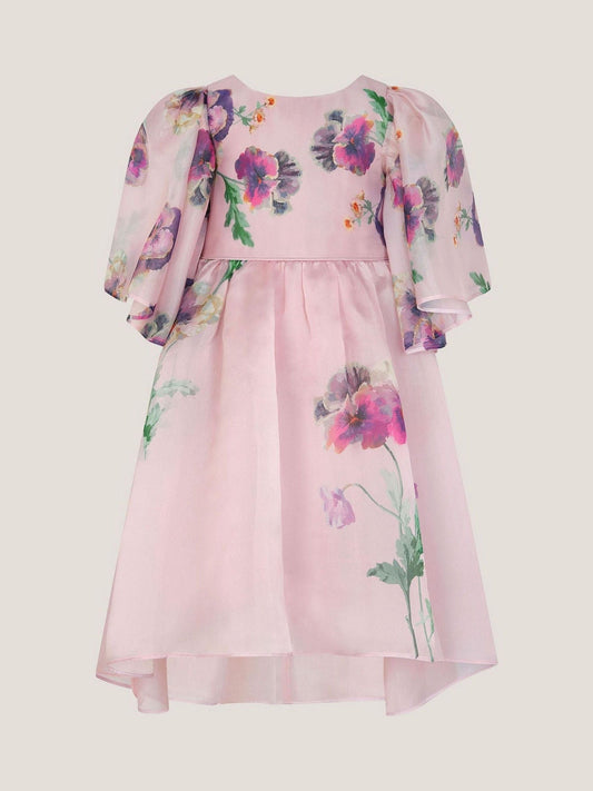 Monsoon Pink Pansy Print Party Dress image 2