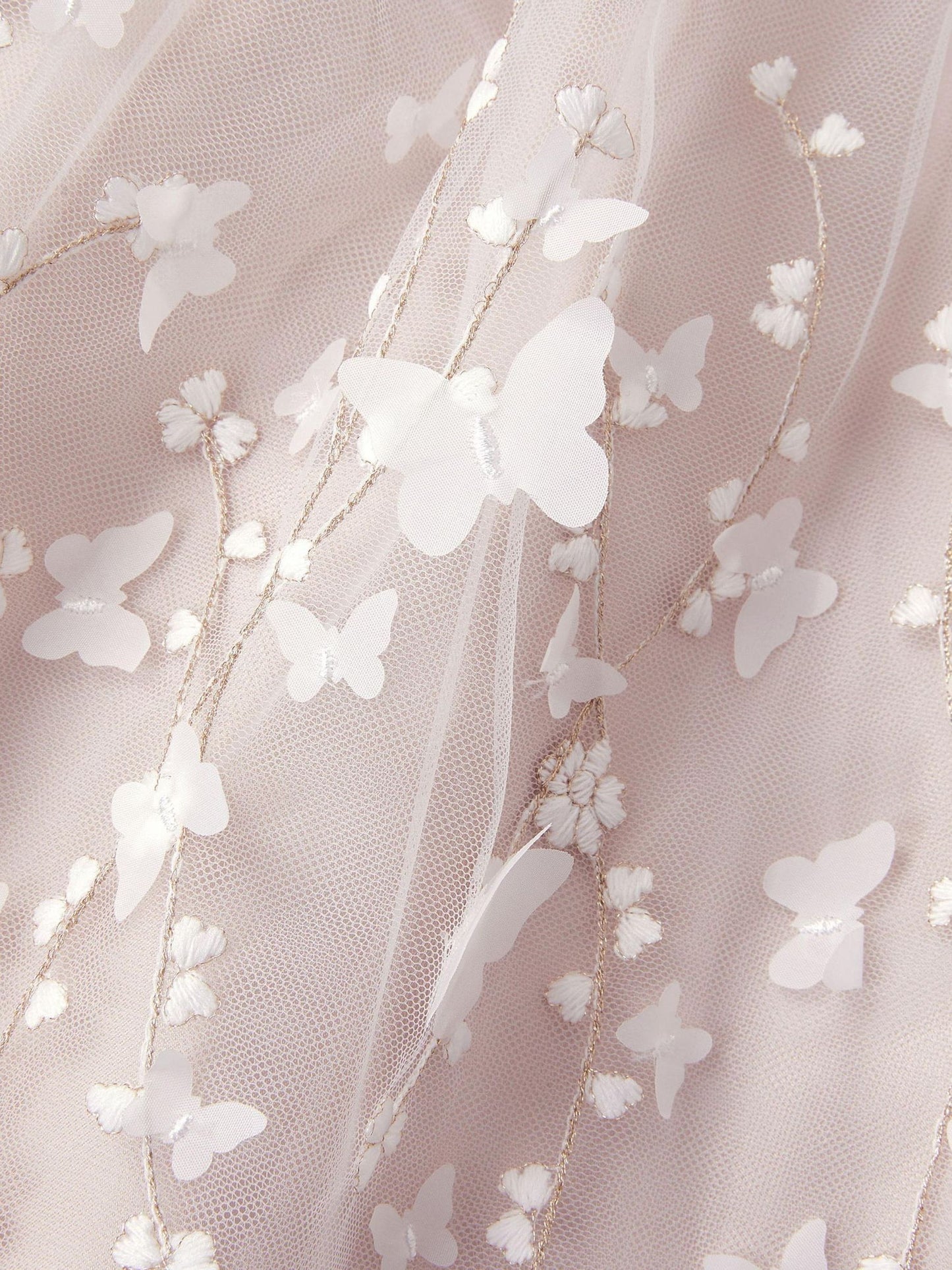 Monsoon Cream Astrid Appliqué Butterfly Swing Dress image 4