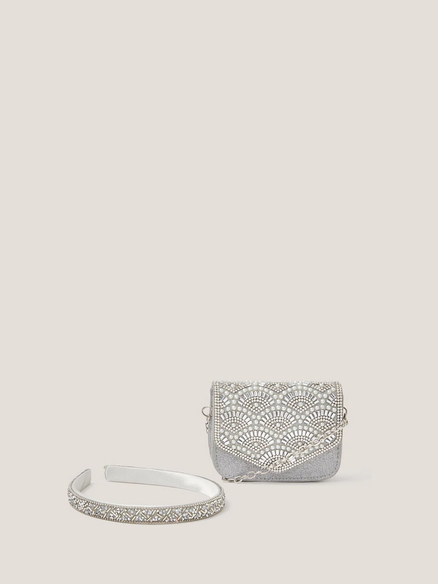 Monsoon Silver Bling & Hairband Set Bag image 1