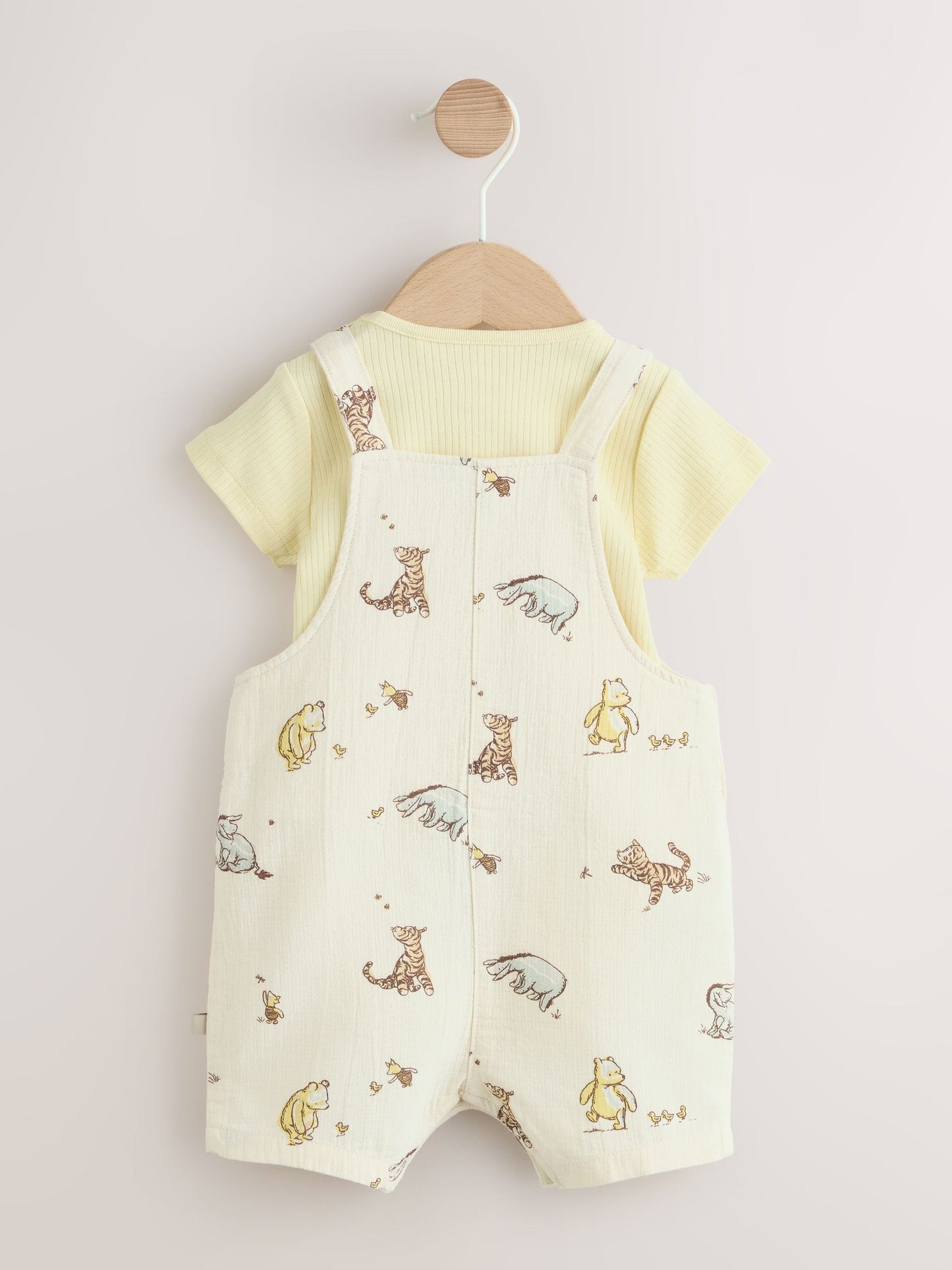 Neutral Winnie The Pooh Baby Dungaree and Bodysuit Set (0mths-2yrs) image 8