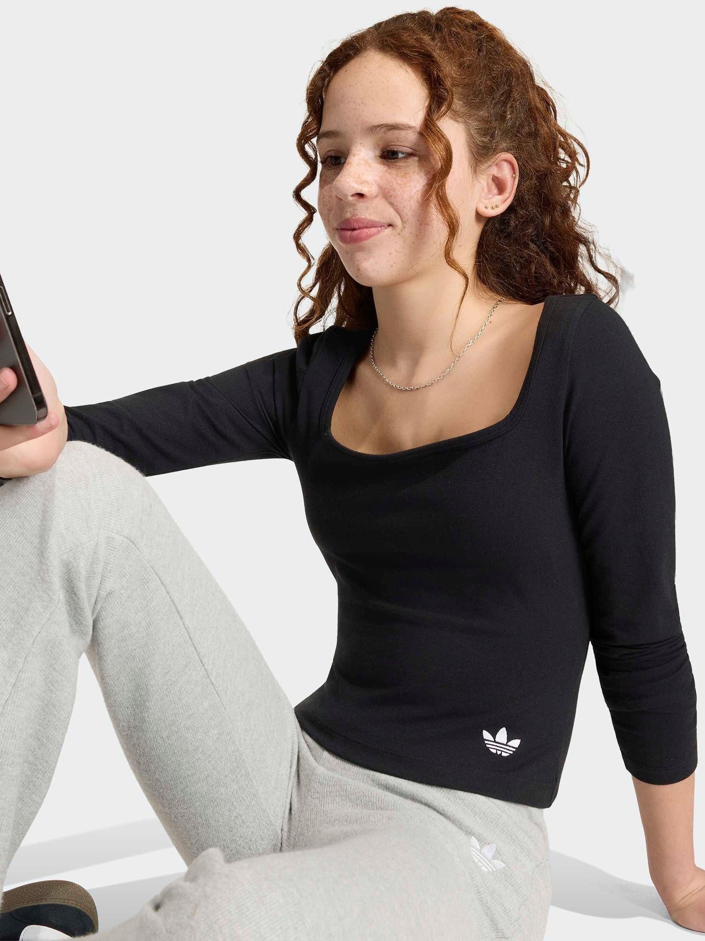 Dsiney Kidz - adidas Originals Black Slim Long Sleeves T-Shirt image 5