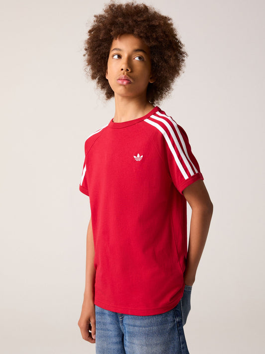 Dsiney Kidz - adidas Originals Red 3 Stripes T-Shirt image 2