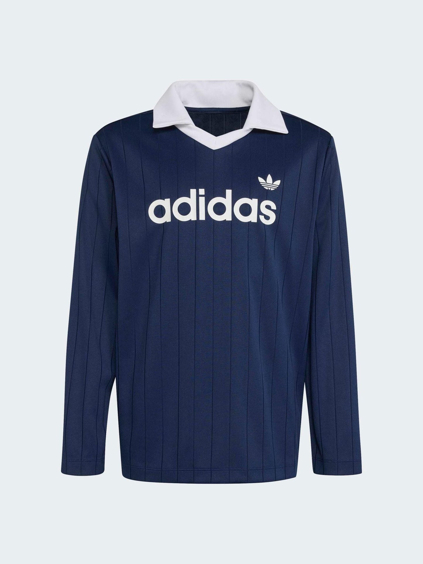 Dsiney Kidz - adidas Originals Blue Long Sleeve Pinstripe Polo Shirt image 5