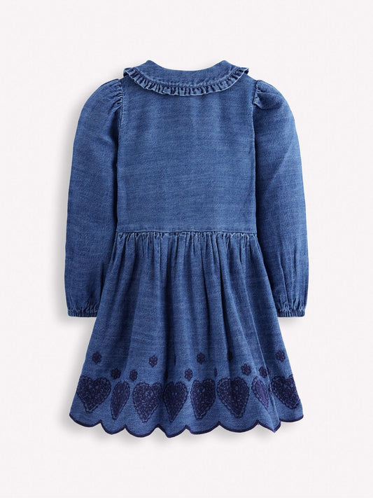 Dsiney Kidz - Boden Blue Heart Pretty Shirt Dress image 2