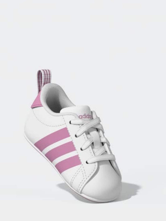 adidas White Grand Court Crib Trainers image 2
