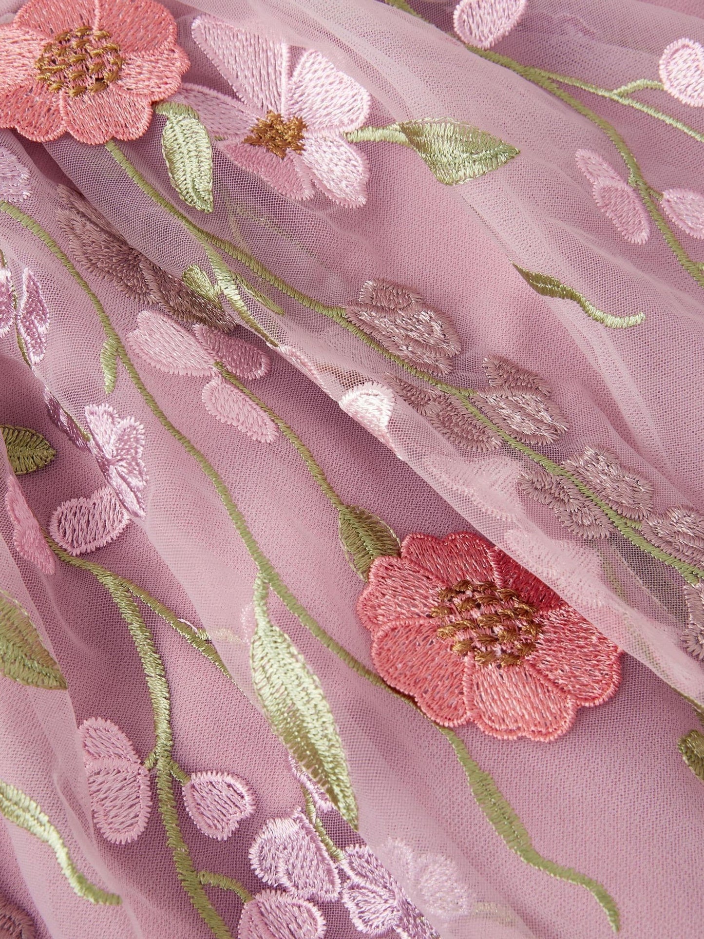 Monsoon Pink Minnie Floral Appliqué Party Dress image 4
