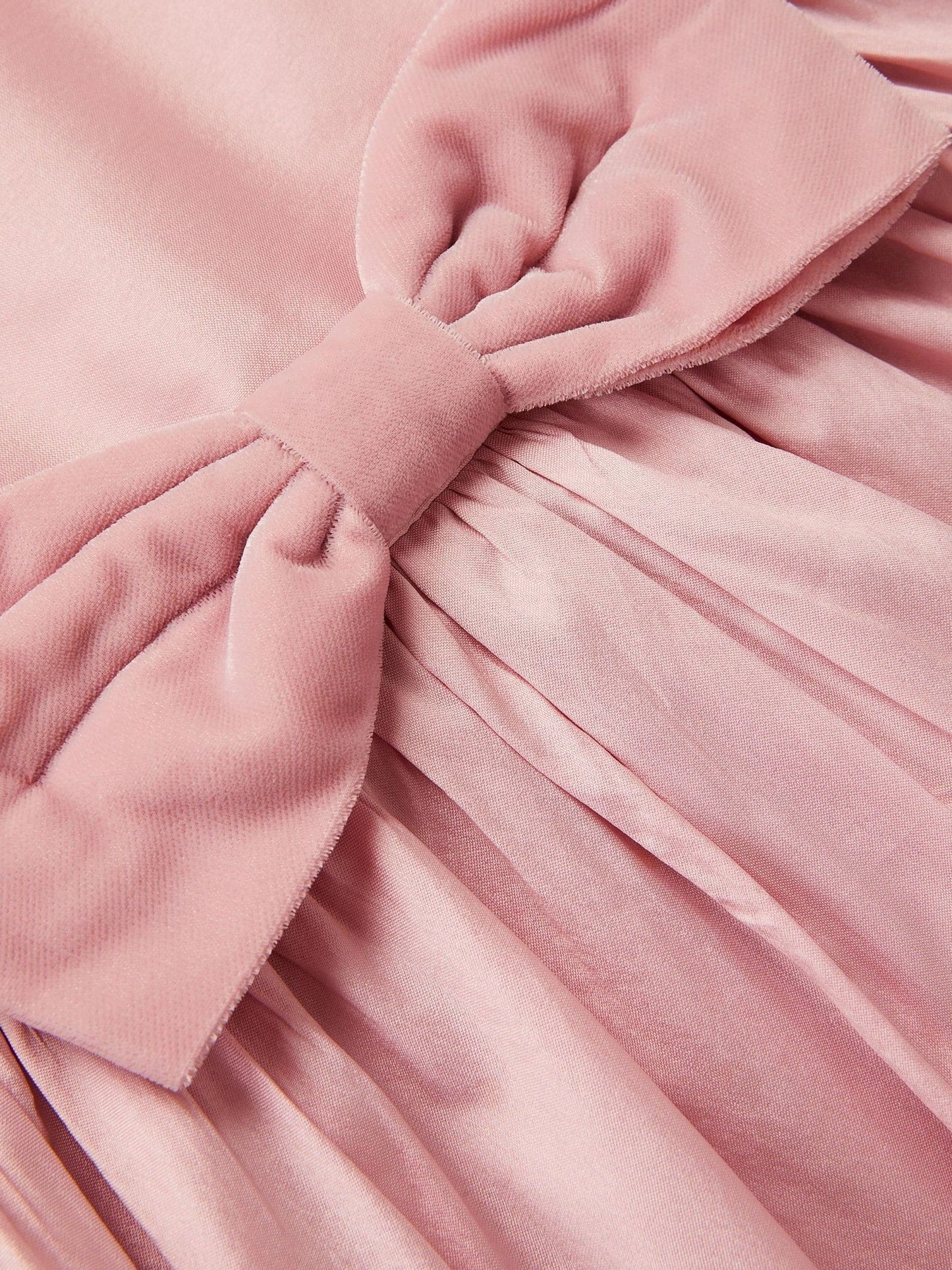 Dsiney Kidz - Monsoon Pink Baby Velvet Bow Bubble Hem Dress image 3