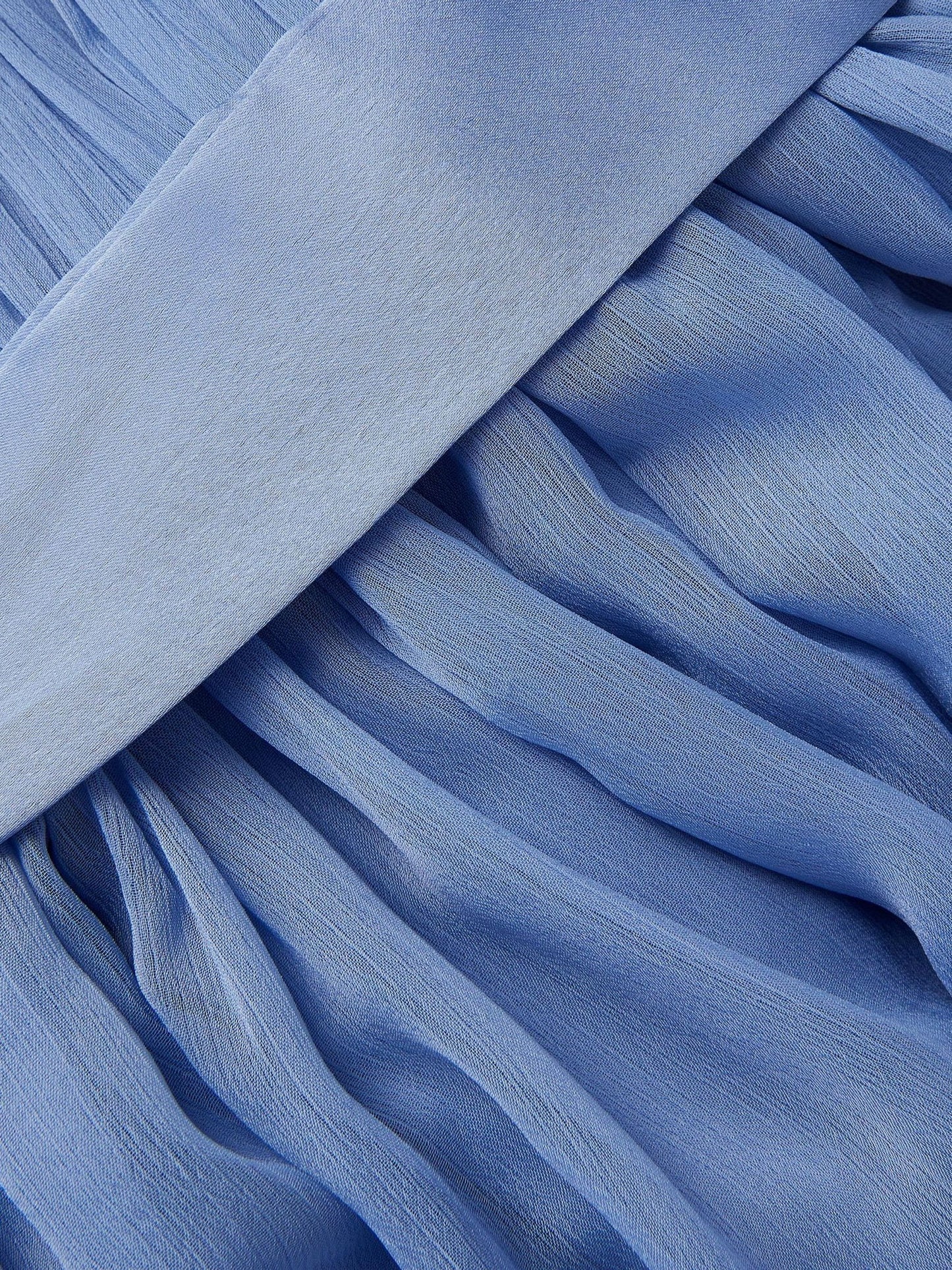 Monsoon Blue Ava Cape Sleeve Chiffon Bridesmaid Dress image 4