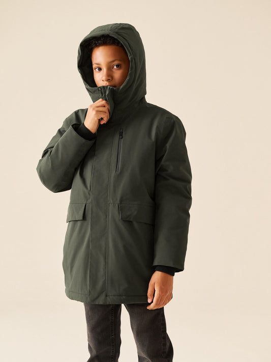 Dsiney Kidz - Khaki Green Waterproof Parka Coat (3-17yrs) image 2