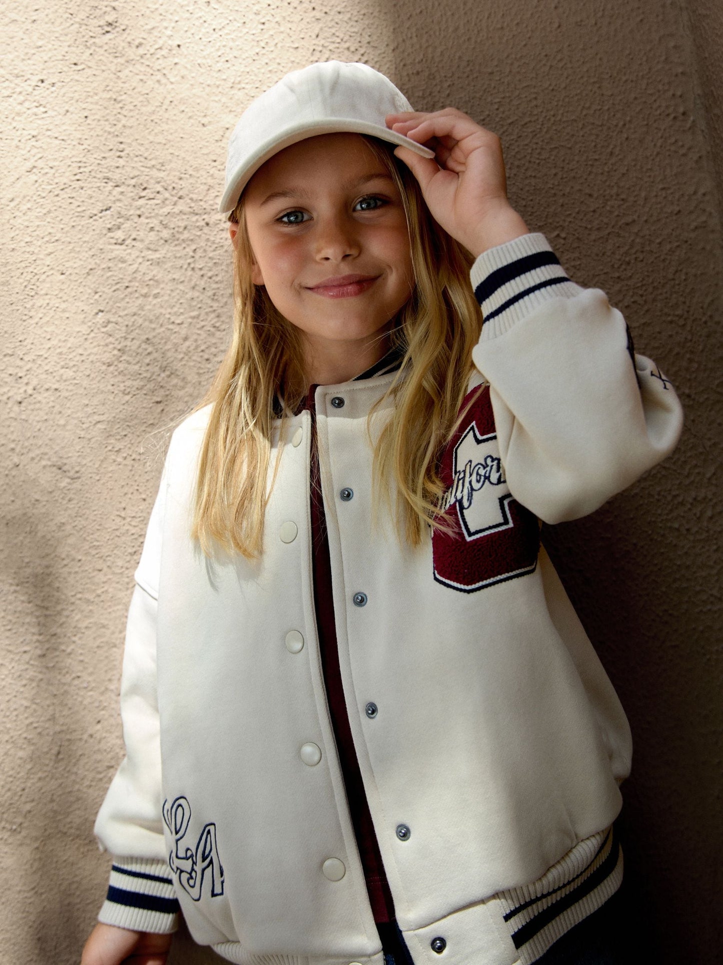 Dsiney Kidz - Cream Varsity Embroidered Jacket (3-16yrs) image 4