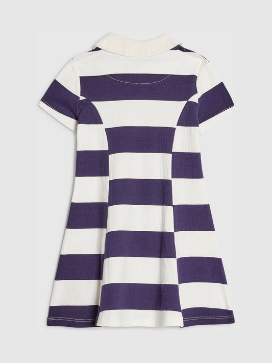 River Island Purple Stripe Rugby Polo Dress image 2