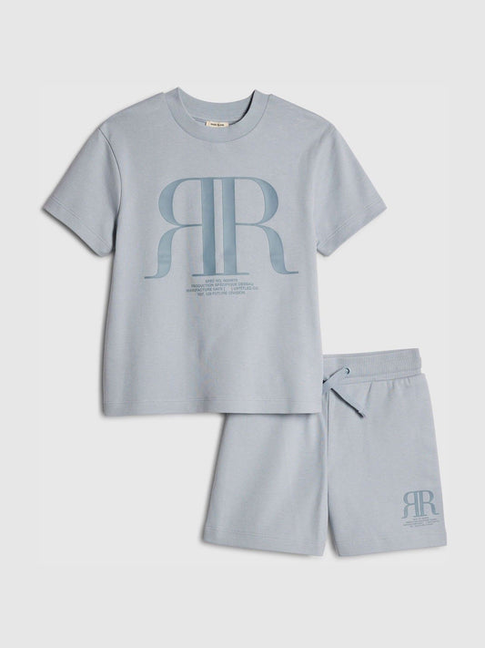 River Island Blue RR T-Shirt & Short Sets image 2