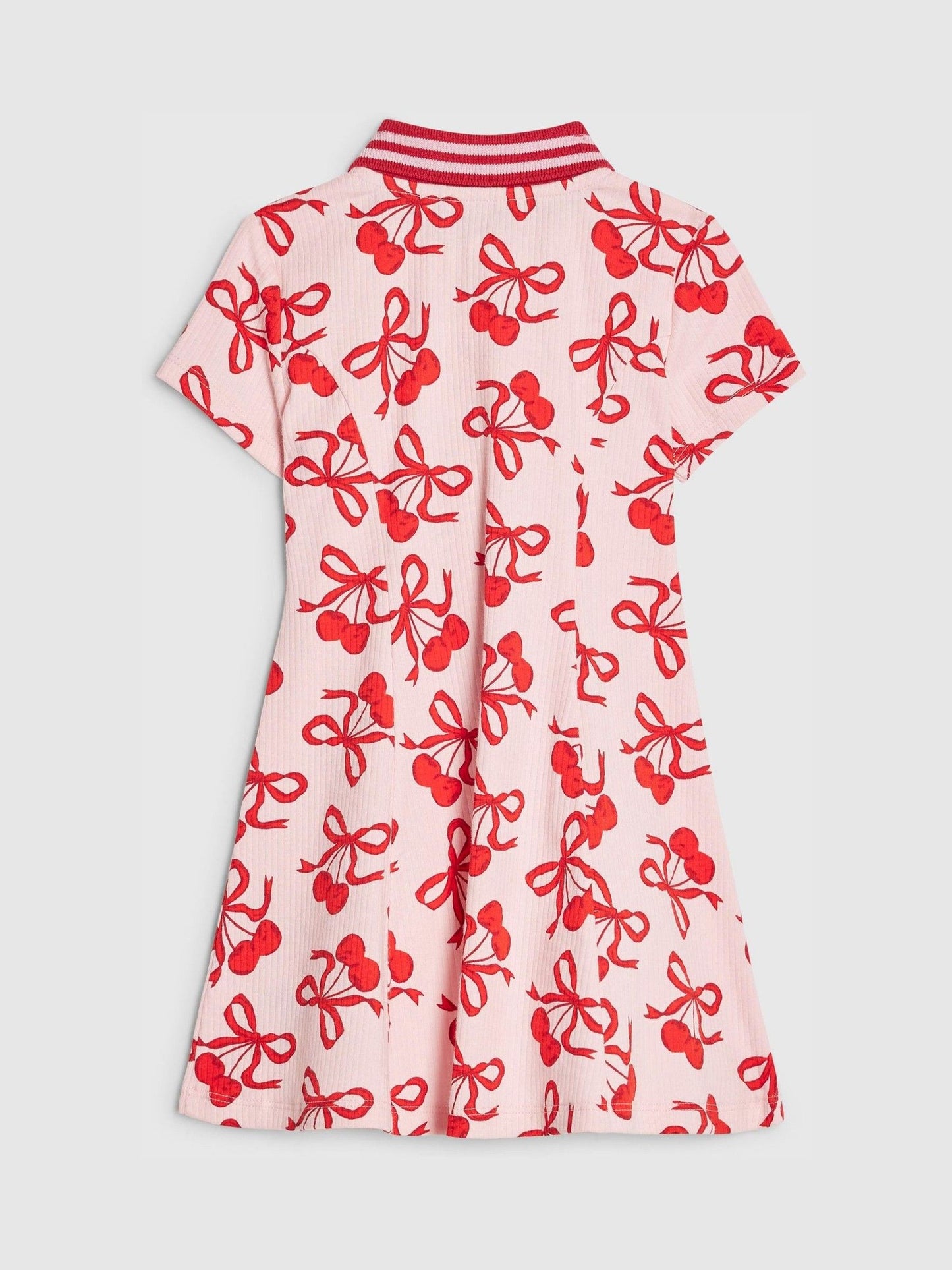 River Island Pink Cherry Print Polo Dress image 4