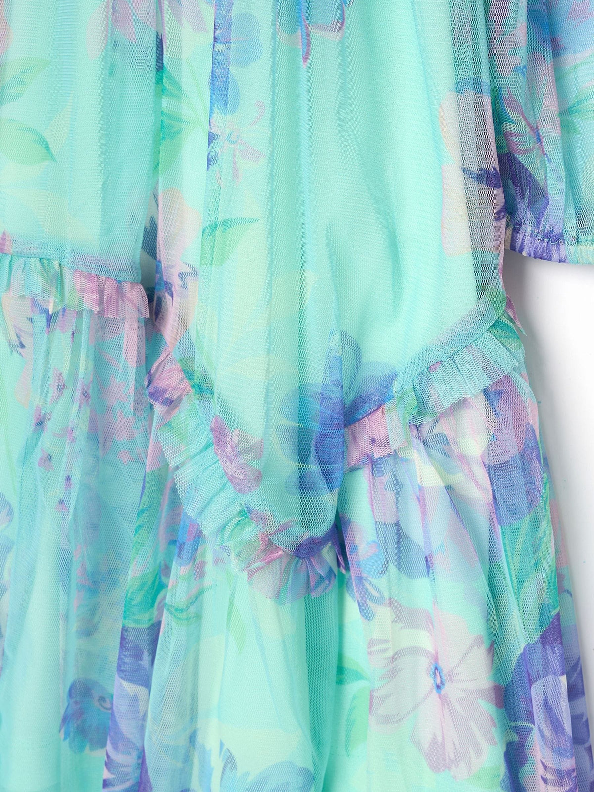 Dsiney Kidz - Angel & Rocket Green Beatrice Mesh Frill Dress image 8