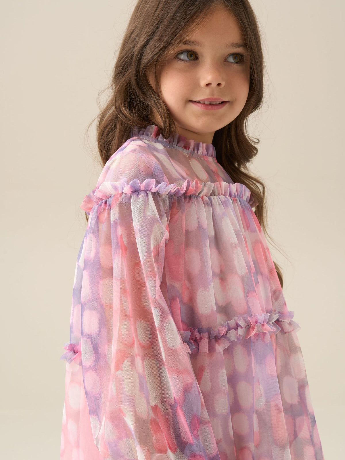 Dsiney Kidz - Angel & Rocket Pink Cara Printed Swing Mesh Dress image 12