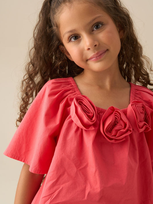 Dsiney Kidz - Angel & Rocket Pink Coletta Corsage Swing Blouse image 2