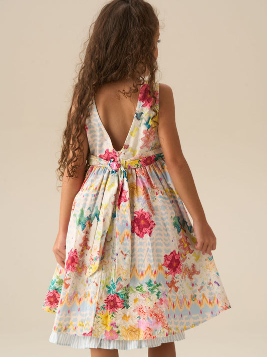 Dsiney Kidz - Angel & Rocket Yellow Seren Print Stripe Sash Waist Dress image 2