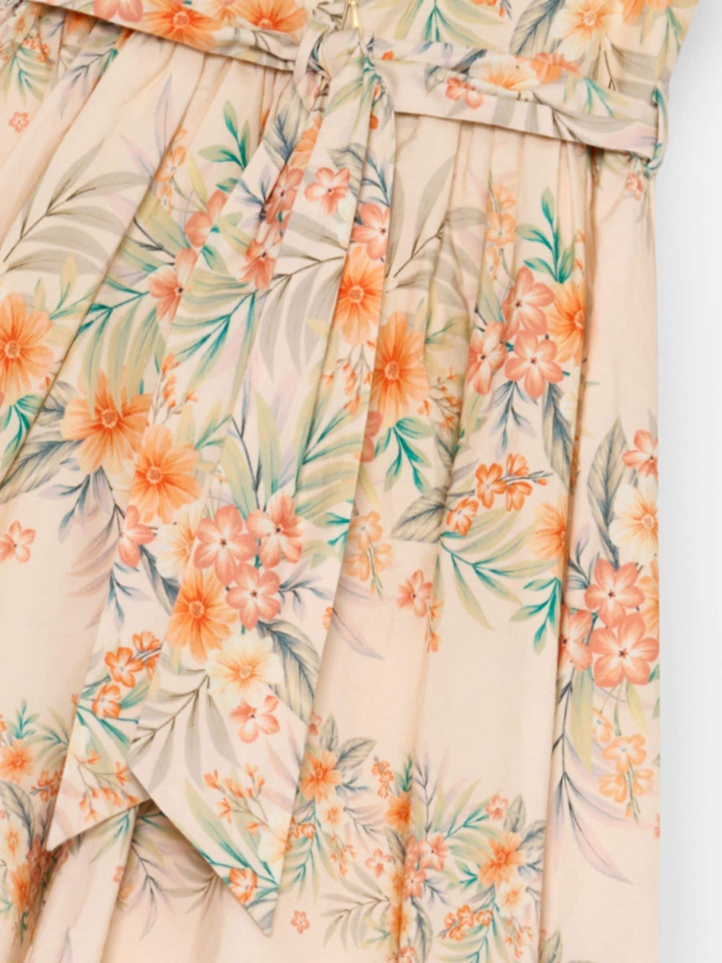 Angel & Rocket Yellow Seren Print Stripe Sash Waist Dress image 7