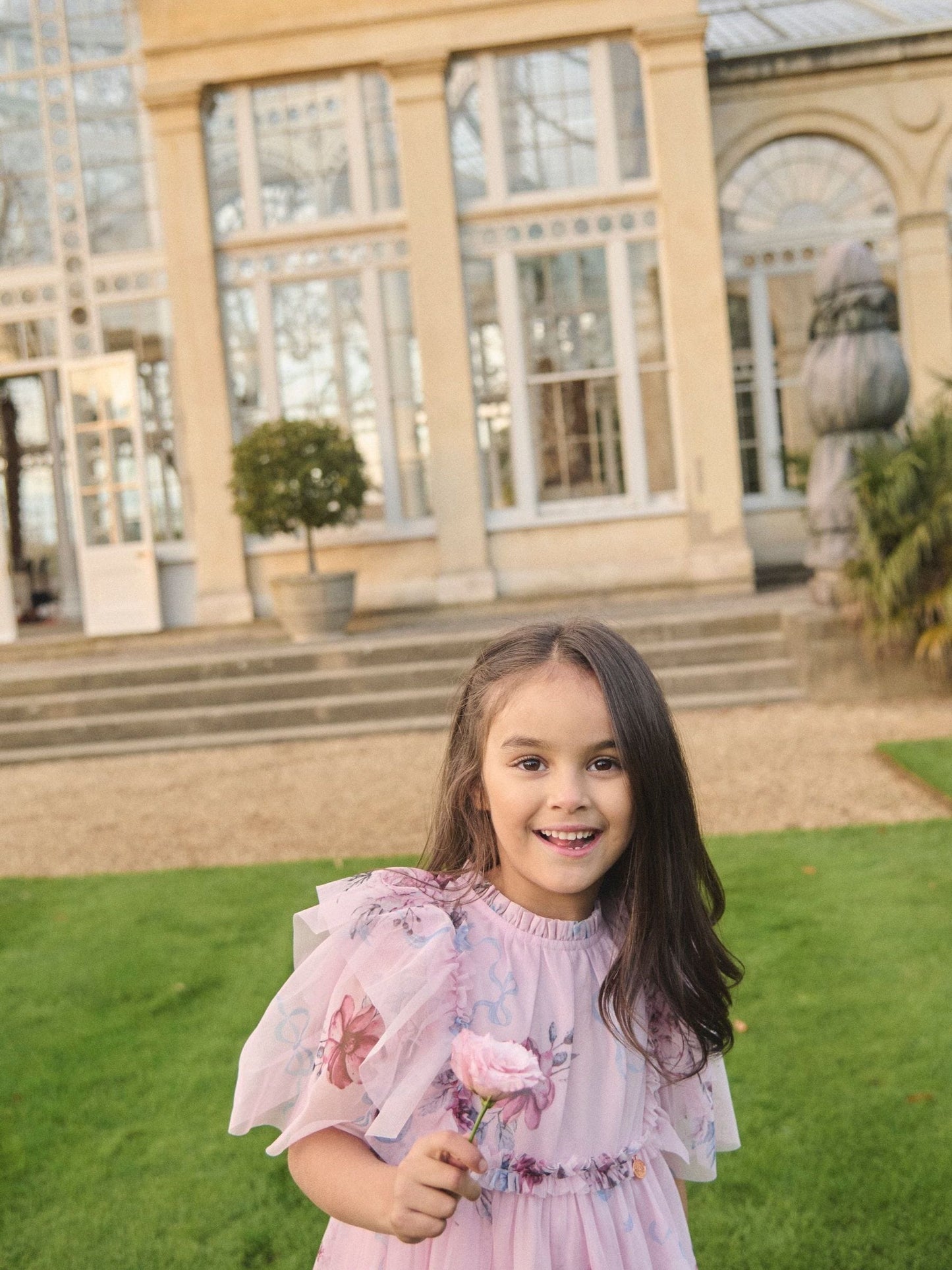 Angel & Rocket Pink Rosa Floral Mesh Dress image 3