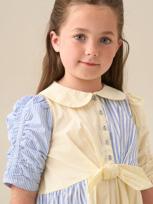 Dsiney Kidz - Angel & Rocket Blue Frankie Blue Mixed Stripe Shirt Dress image 2