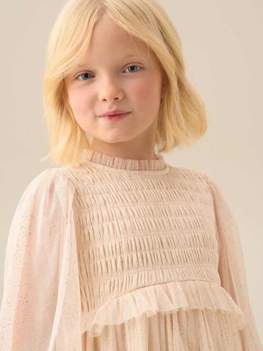 Dsiney Kidz - Angel & Rocket White Willow Ivory Balloon Sleeve Boho Dress image 2