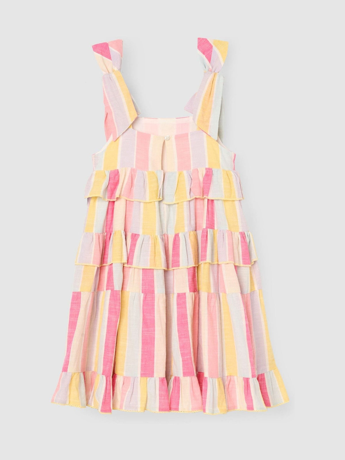 Dsiney Kidz - Angel & Rocket Pink Nola Pastel Stripe Tiered Dress image 10