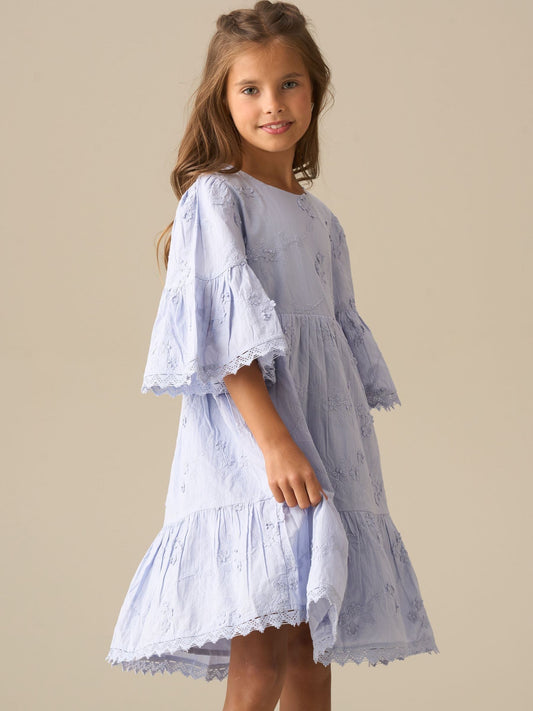 Dsiney Kidz - Angel & Rocket Blue Natalia Blue 3D Flower Dress image 2